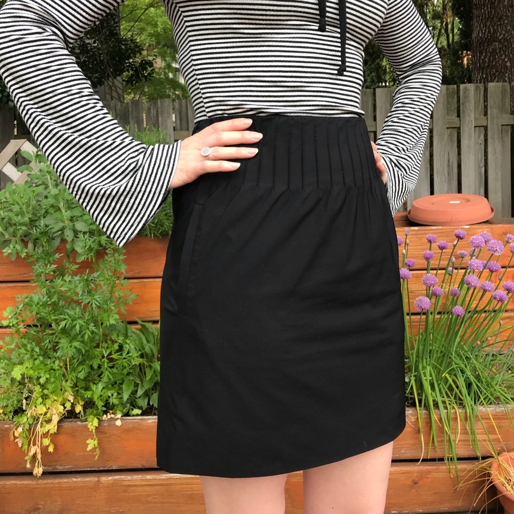 DVF Seira Pintucked Pencil Skirt with Pockets EUC